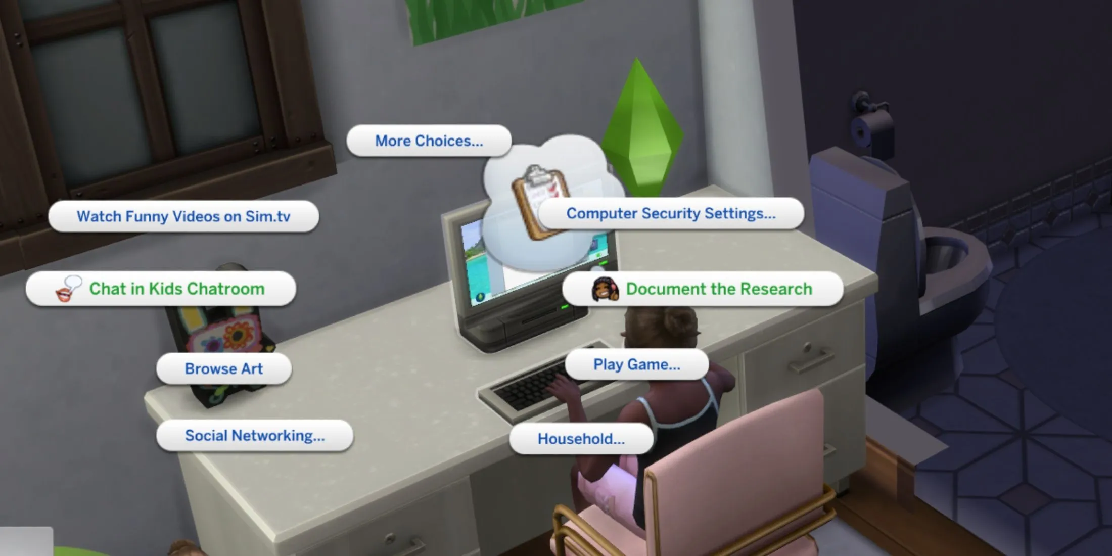 Pesquisa de documentos no The Sims 4