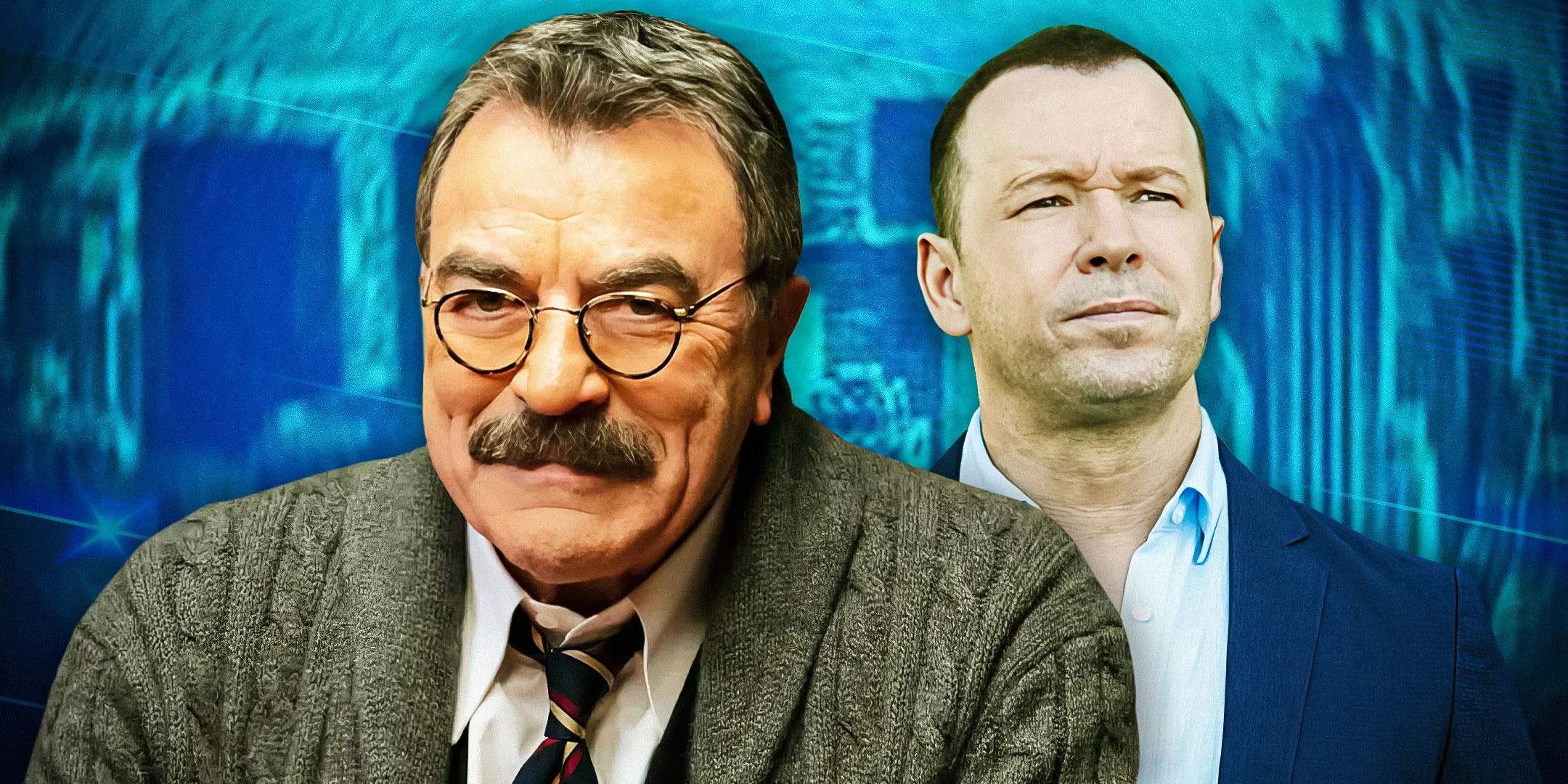 Tom Selleck y Donnie Wahlberg de Sangre azul