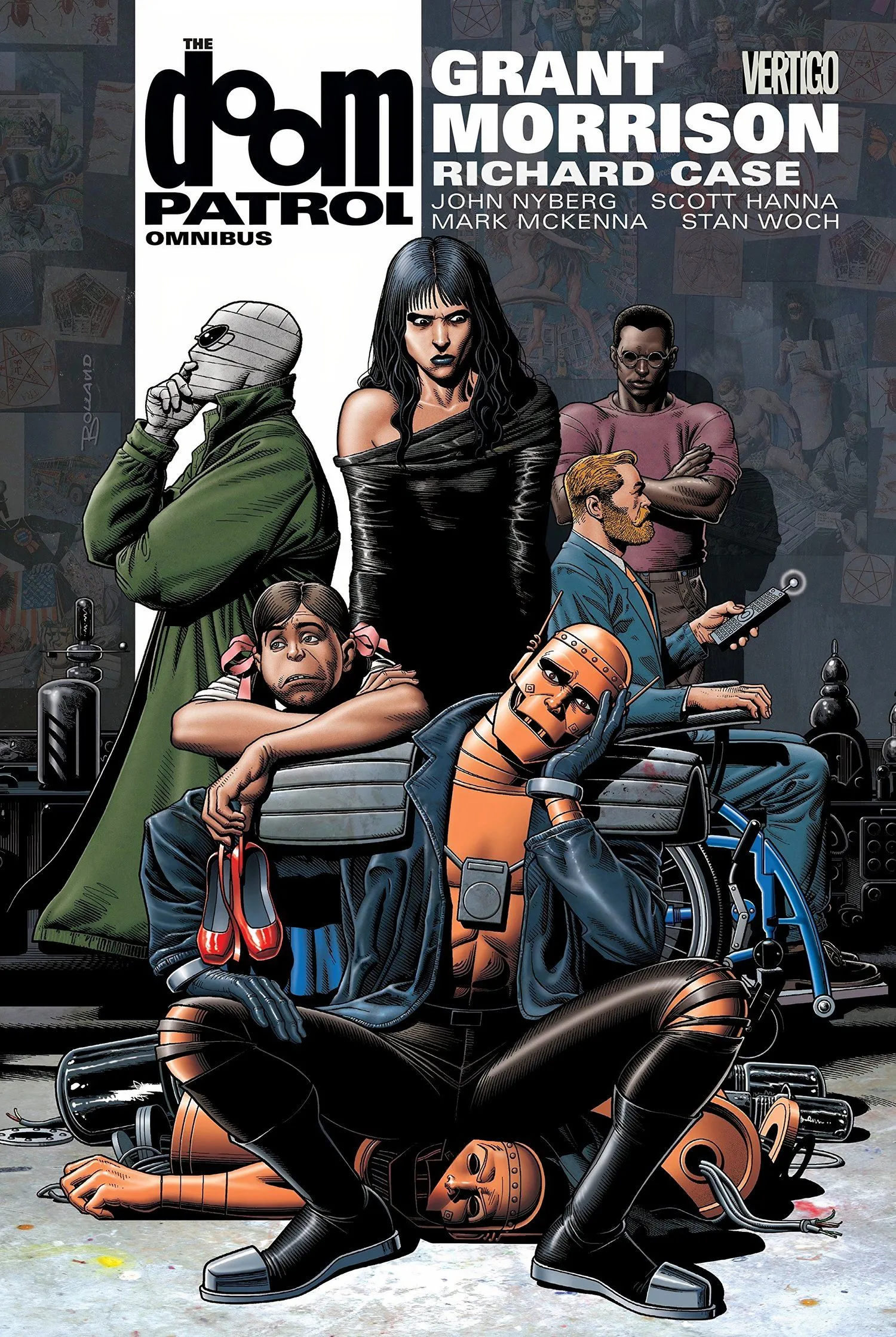 Copertina del fumetto: i membri della Doom Patrol posano insieme durante la serie di Morrison.