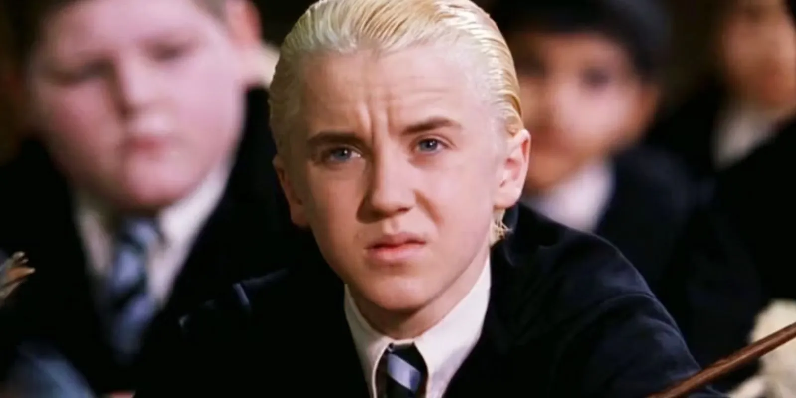 Draco Malfoy confused in class.