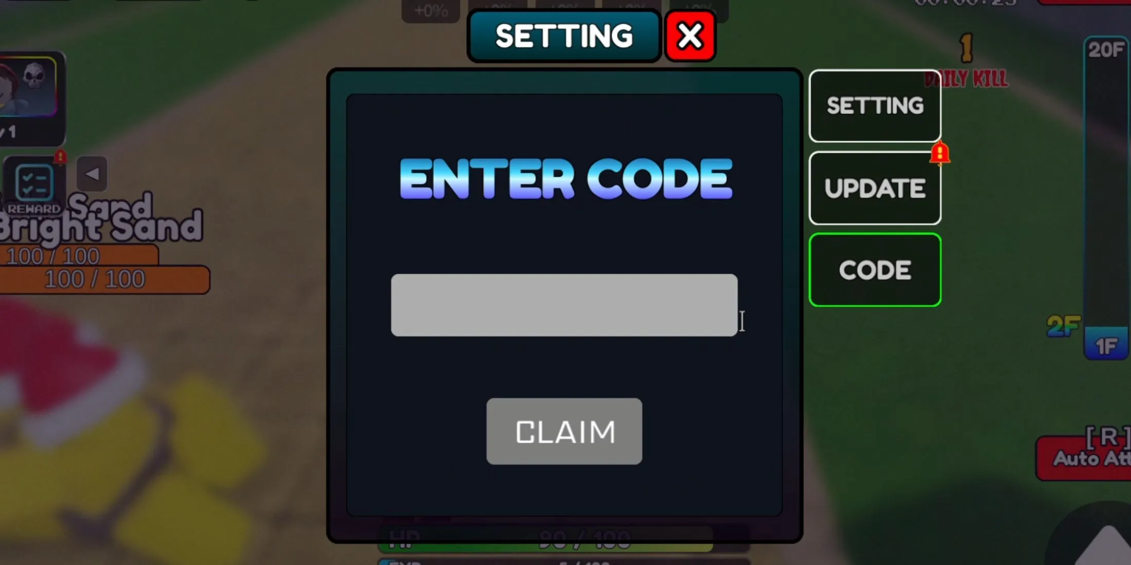 Dungeon Tower the codes tab