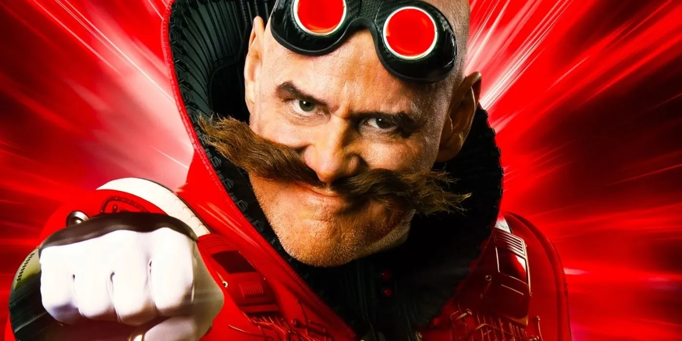 Jim Carrey como el Dr. Robotnik en una imagen promocional de Sonic the Hedgehog 3