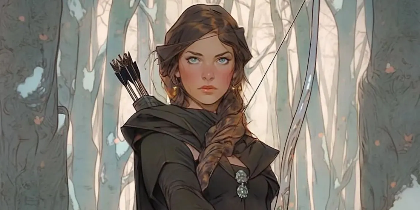 Fan art de la chasseresse Feyre d'ACOTAR