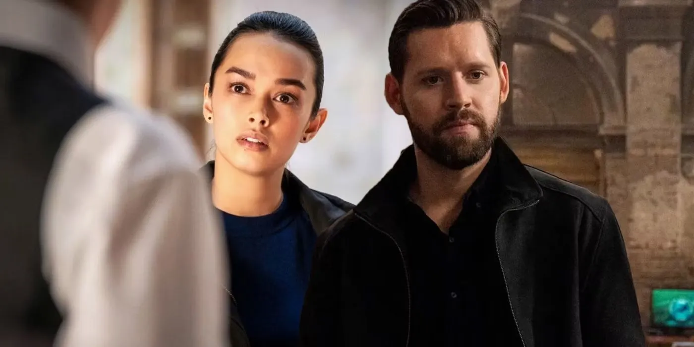 Cena dramática de FBI: International com Luke Kleintank e Vinessa Vidotto