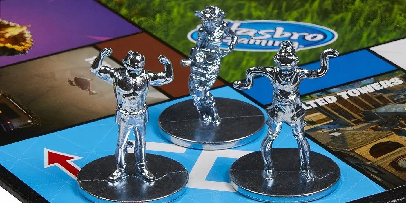 Figuras cromadas do Fortnite Monopoly