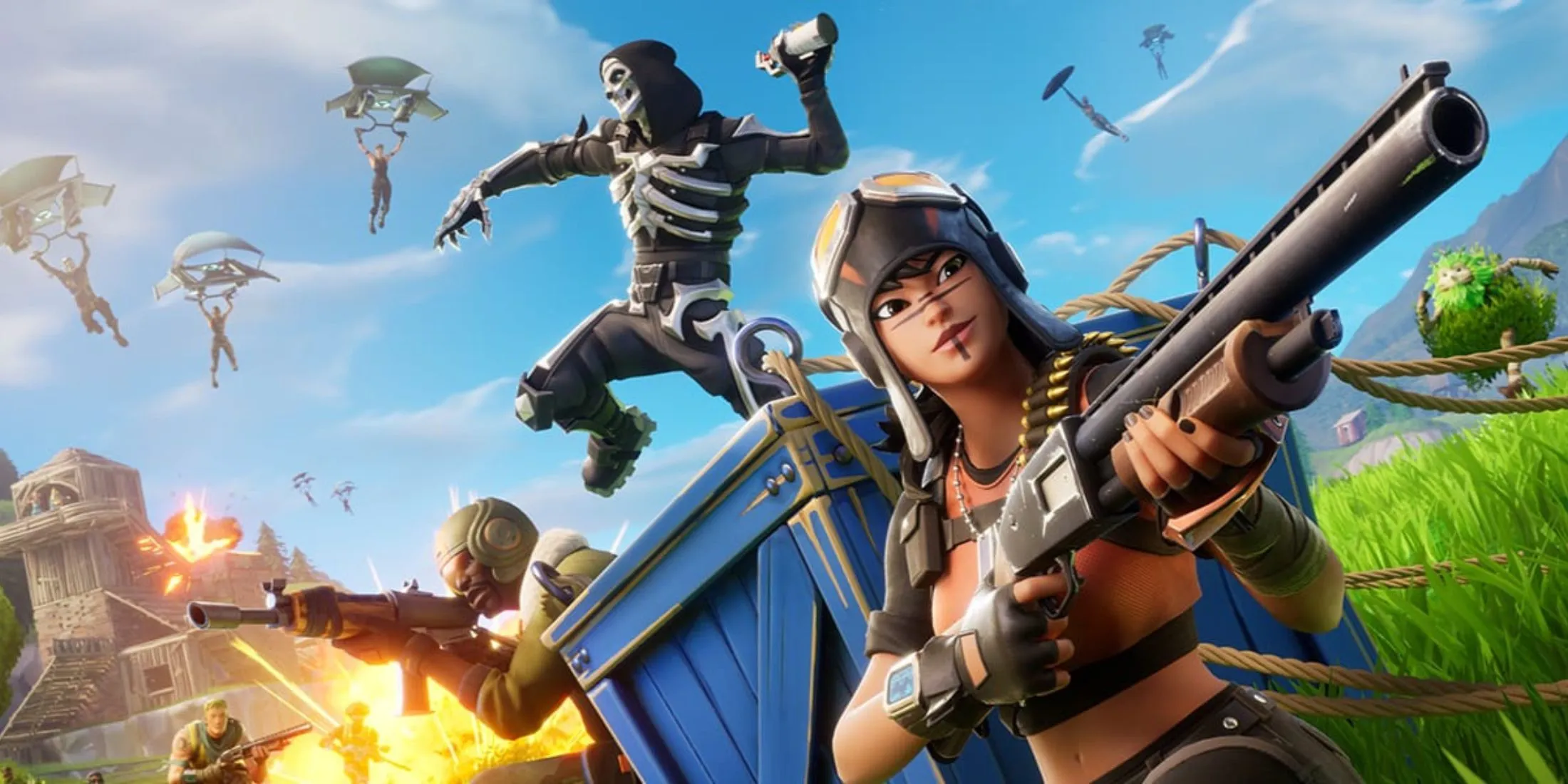 Arte chave do Fortnite E Renegade Raider Skull Trooper