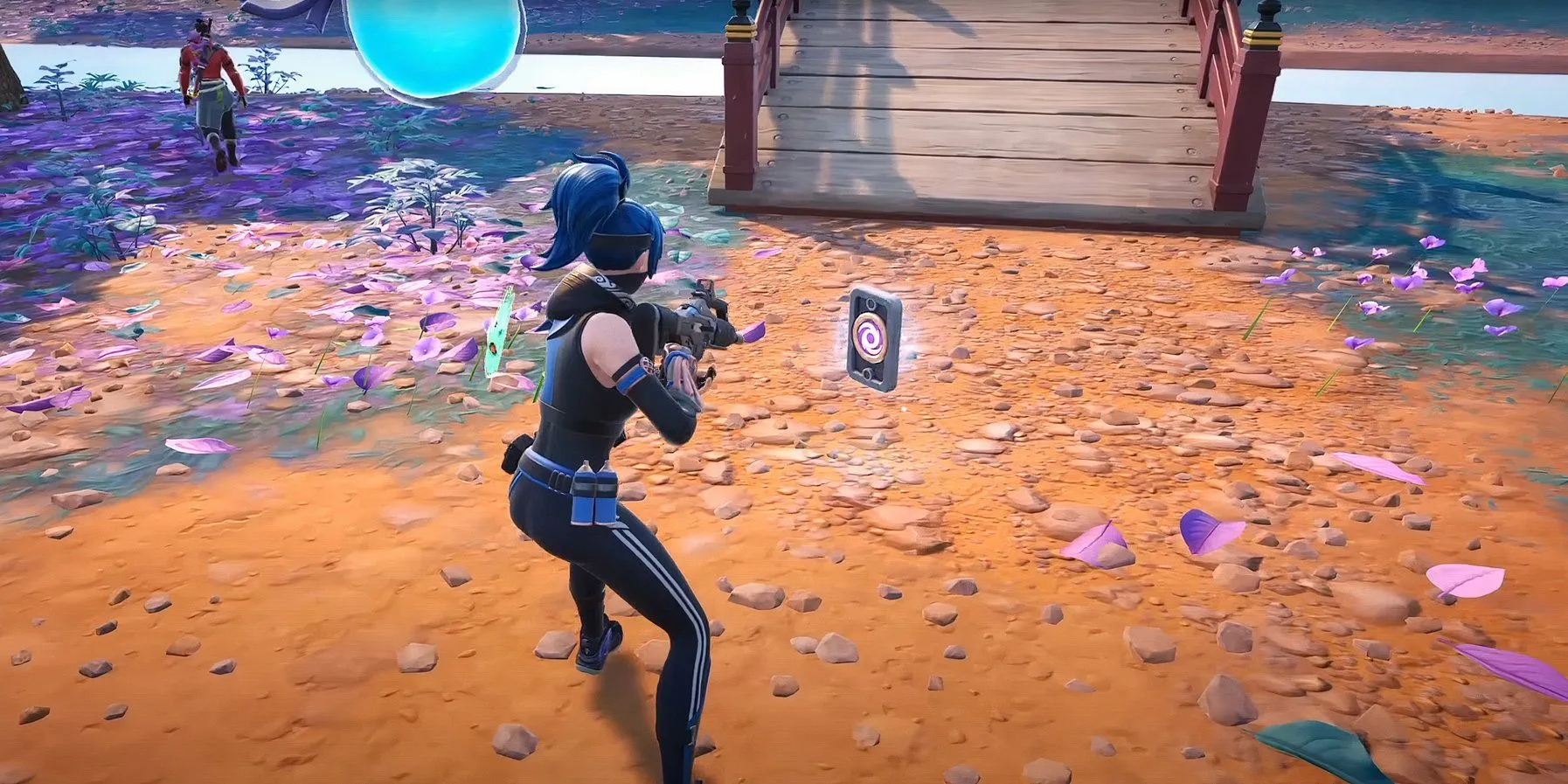 Shadow Blade découvrant une tablette Void Boon dans Fortnite Chapitre 6 Saison 1.