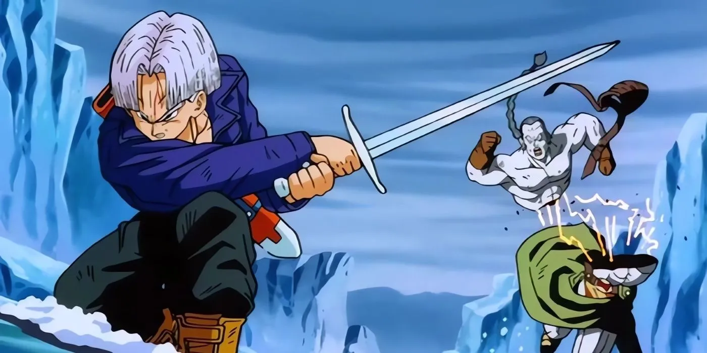 Future Trunks benutzt sein Schwert