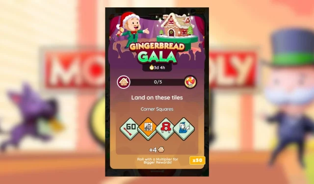 Monopoly GO: recompensas y logros del evento de gala de pan de jengibre