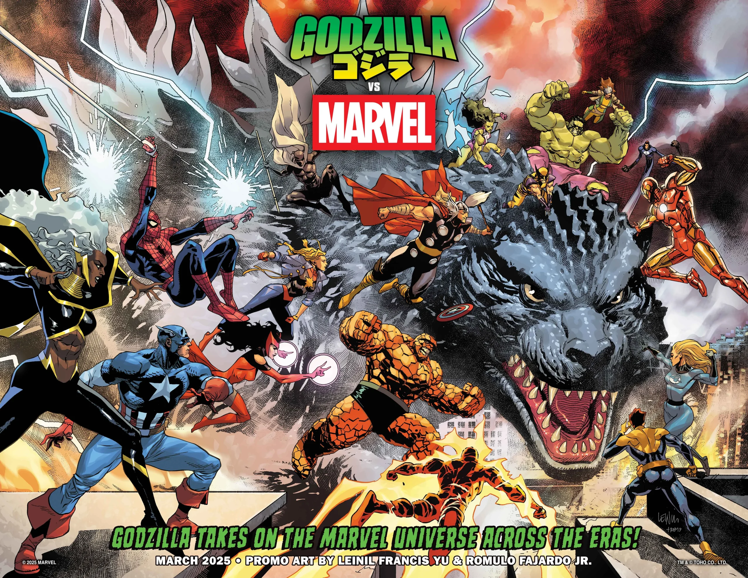 Promotional image for Godzilla vs. Fantastic Four