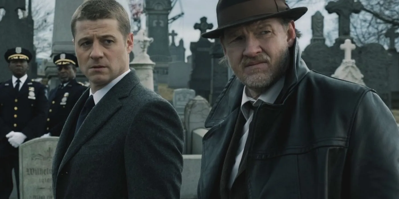 Harvey Bullock e Jim Gordon em Gotham