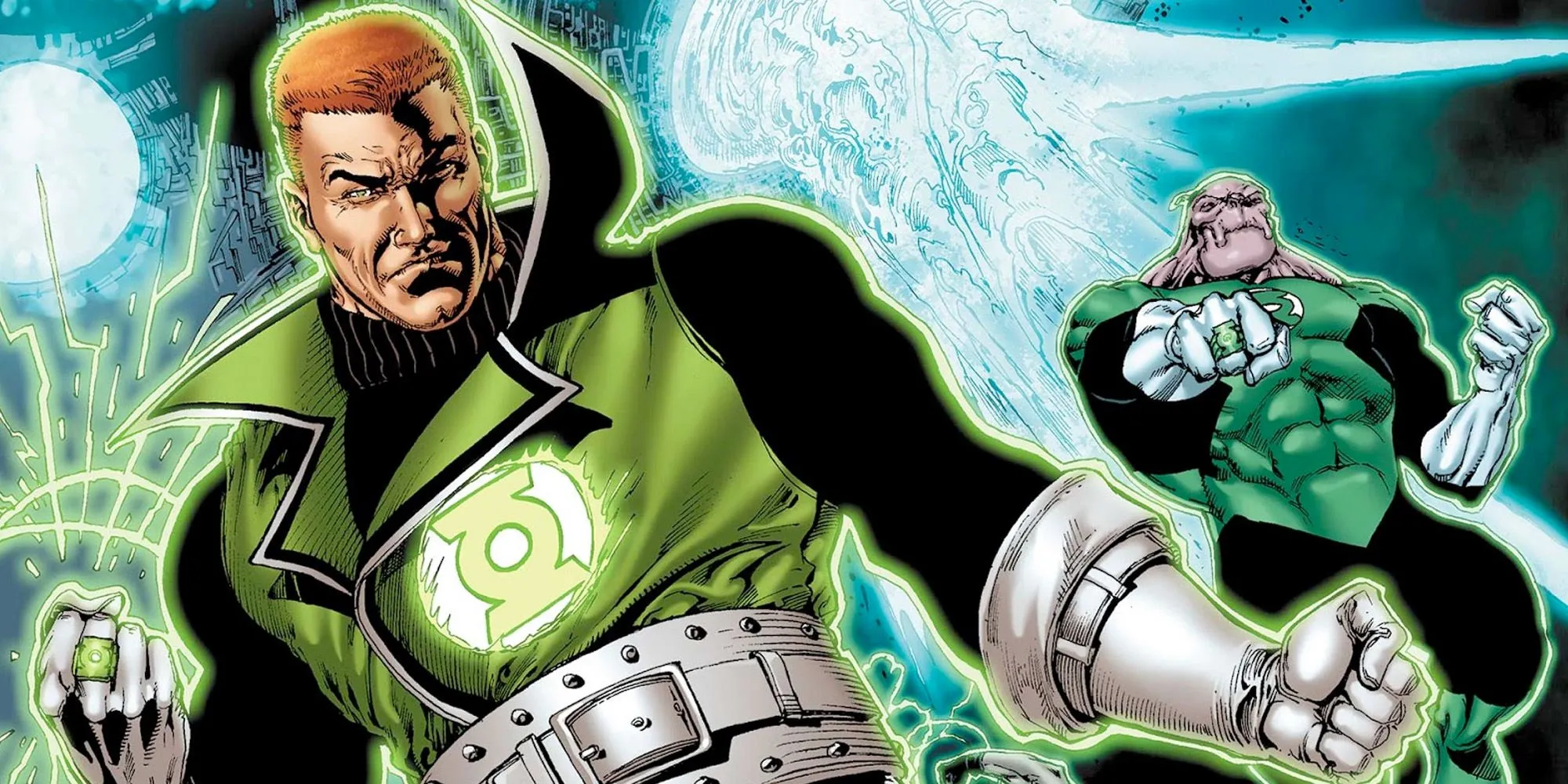 Guy Gardner dzierżący moce Zielonej Latarni