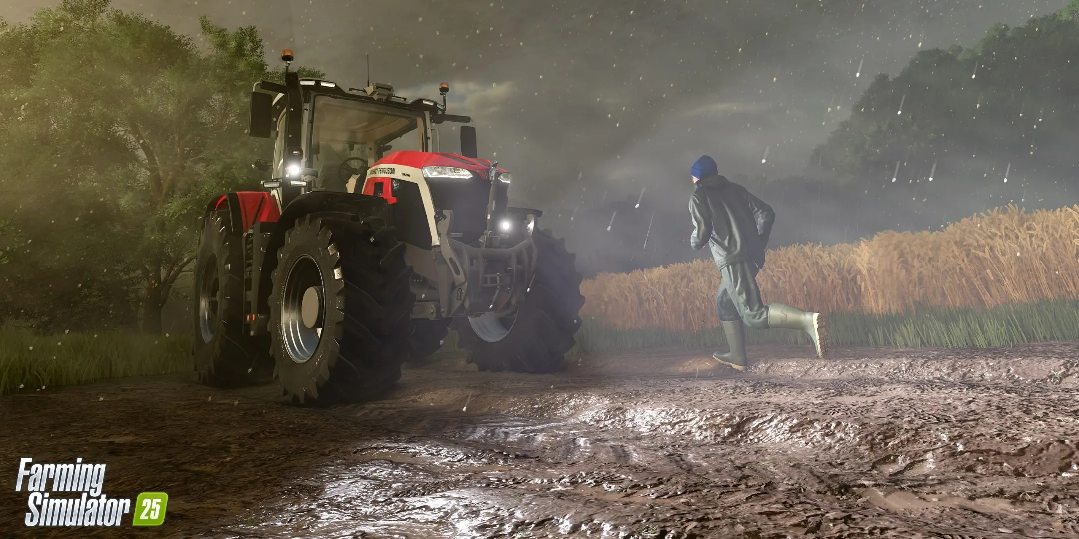 Un agriculteur pris sous la grêle