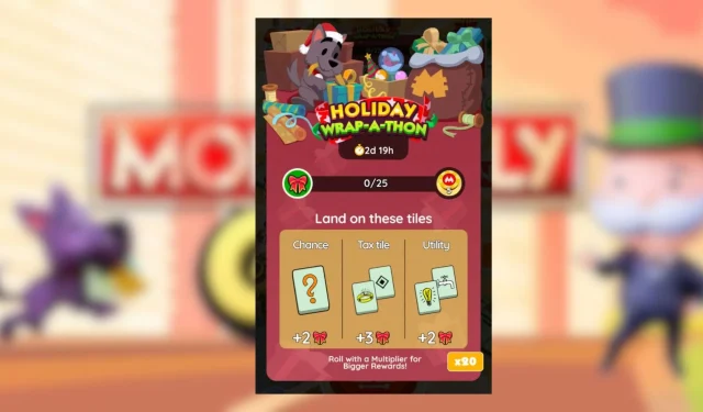 Monopoly GO: recompensas y logros del evento Holiday Wrap-A-Thon