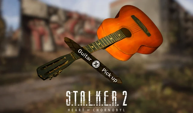 Adquirindo a guitarra em Stalker 2: Heart of Chornobyl