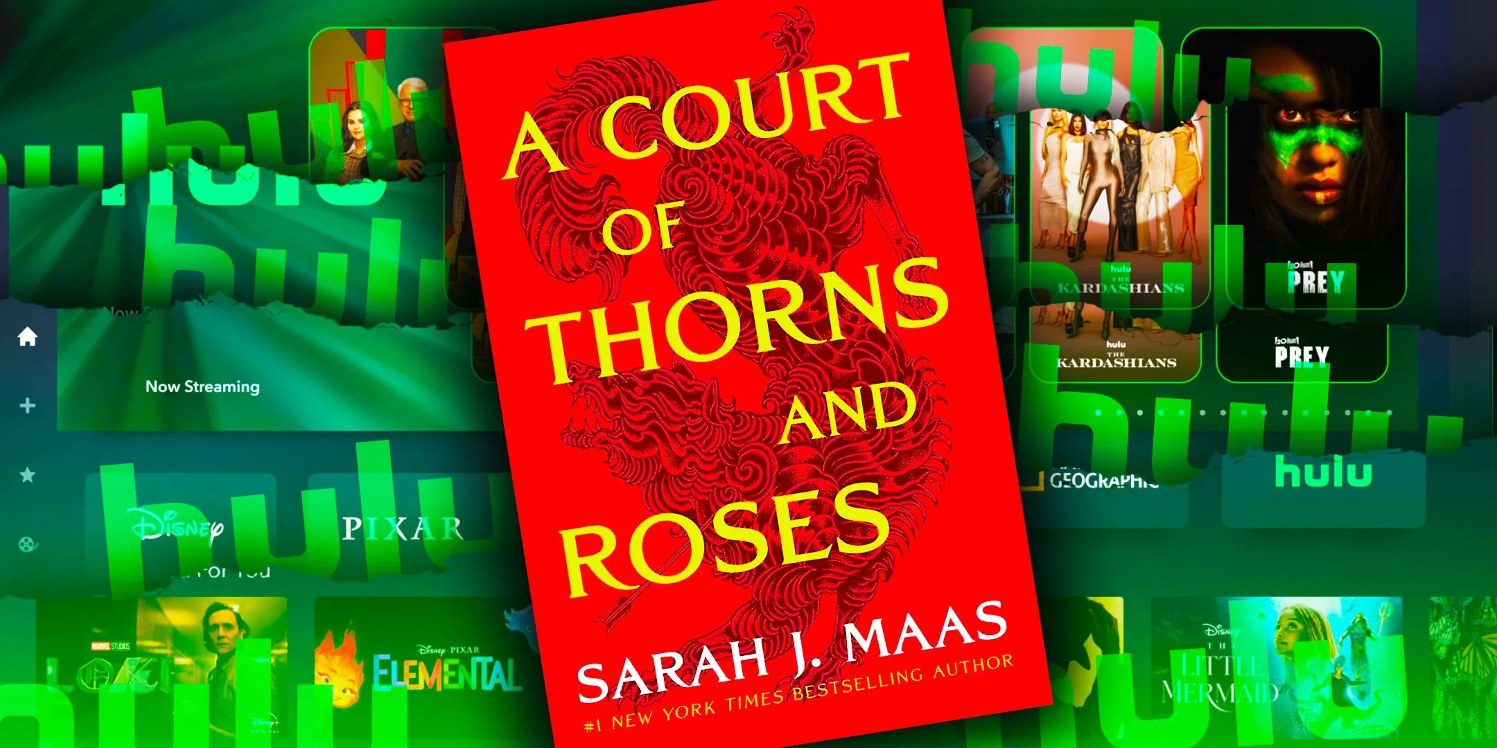 Couvertures de livres A Court of Thorns and Roses sur fond d'écran Hulu