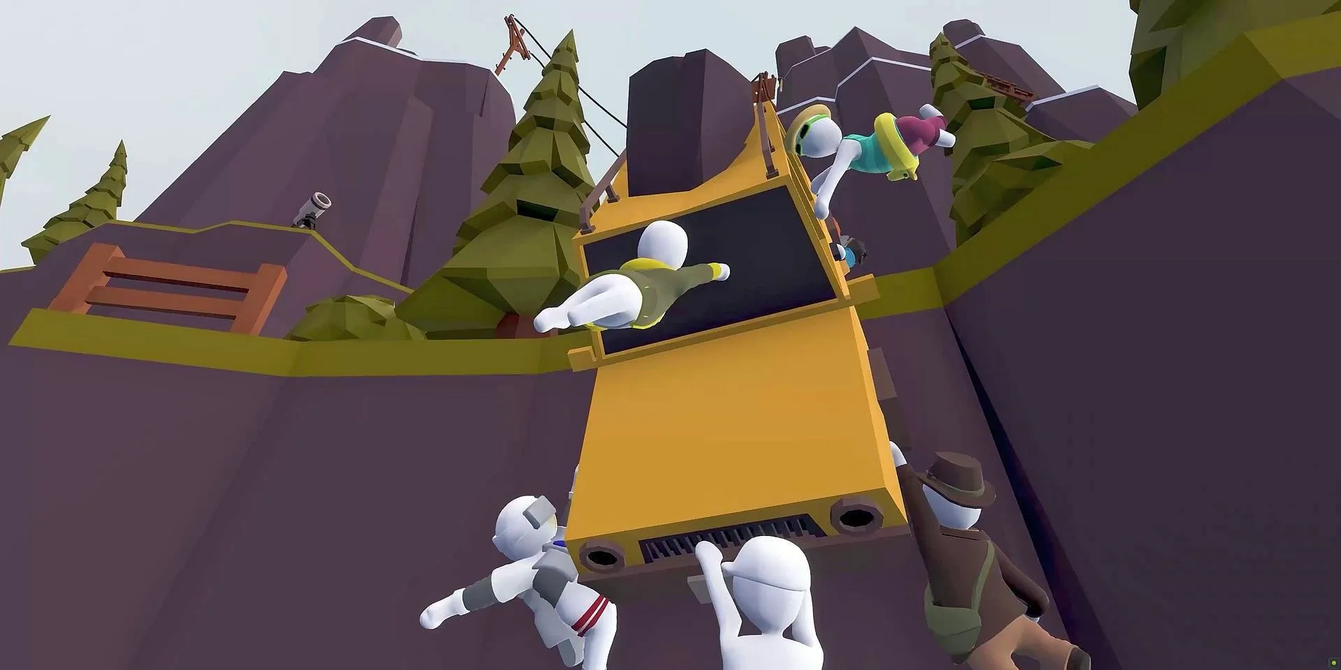 Human Fall Flat montrant des joueurs échouant à un puzzle