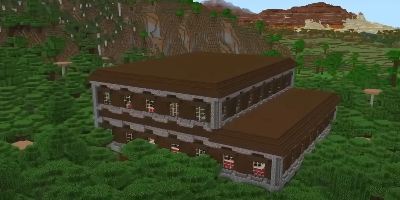 숲으로 둘러싸인 Minecraft의 Woodland Mansion 시드