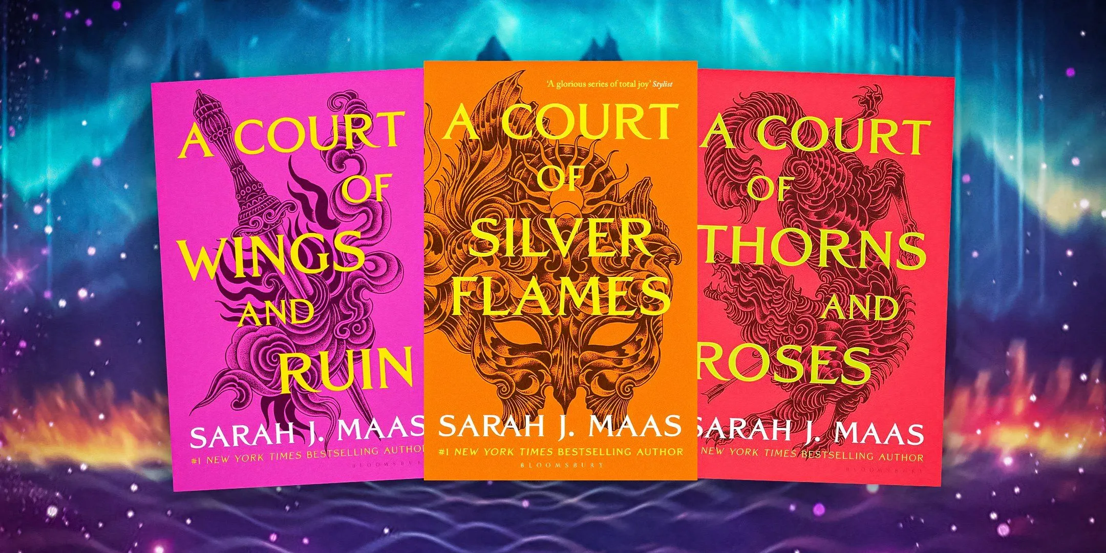 Imagery from the ACOTAR book covers