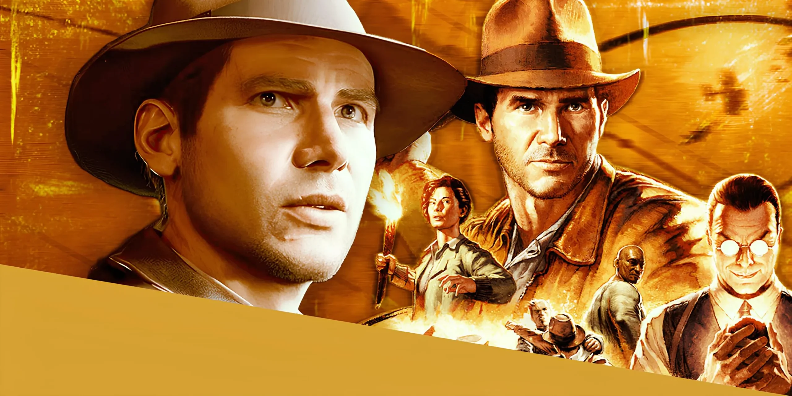 Personnages d'Indiana Jones avec CGI Harrison Ford