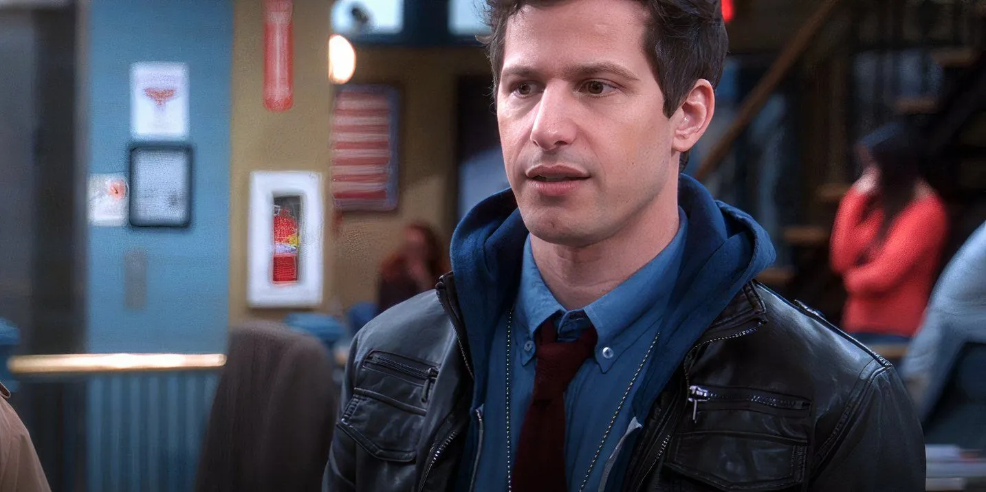 Jake Peralta a l'air inquiet dans Brooklyn Nine-Nine Show Me Going