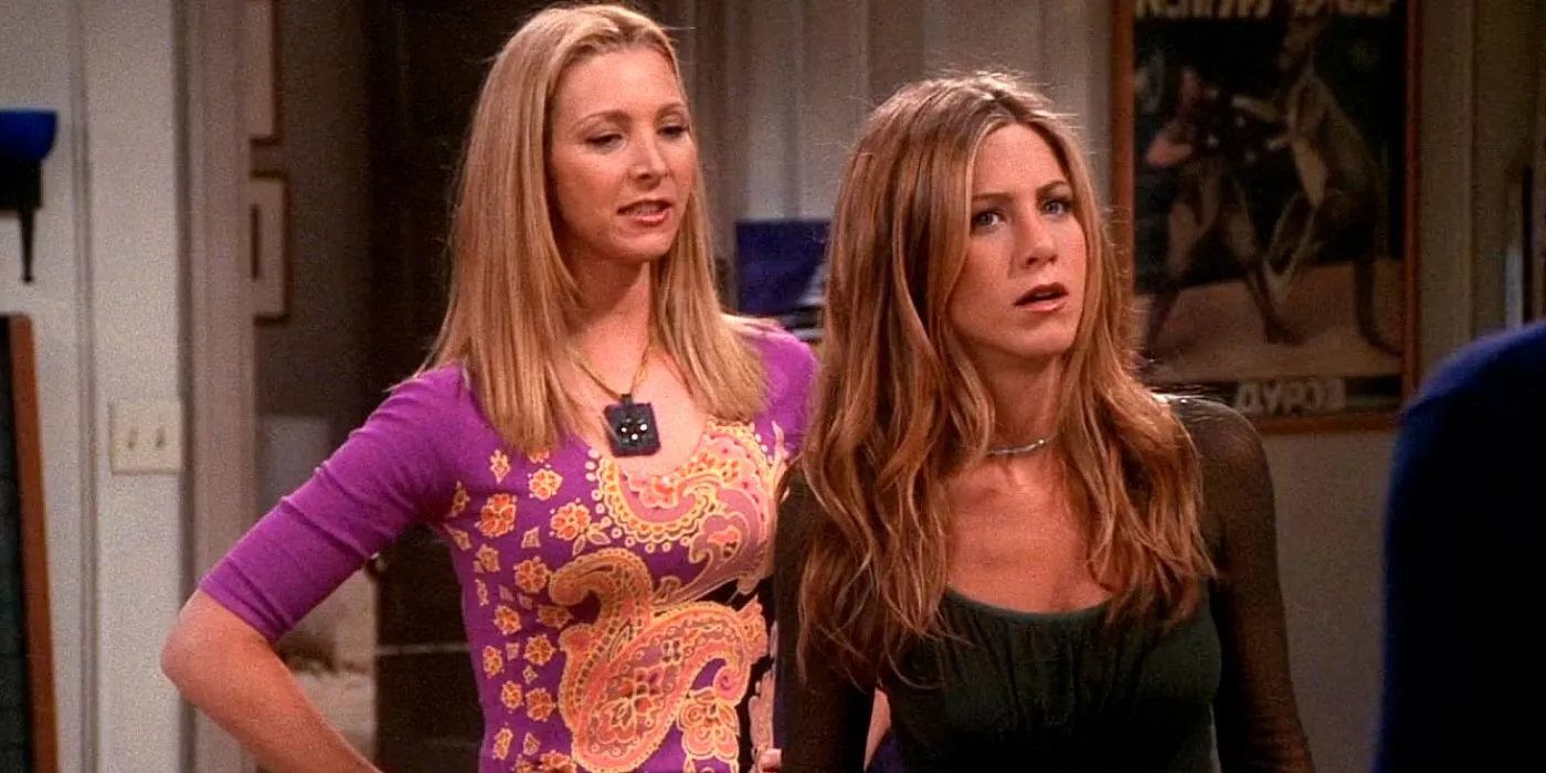 Jennifer Aniston como Rachel e Lisa Kudrow como Phoebe