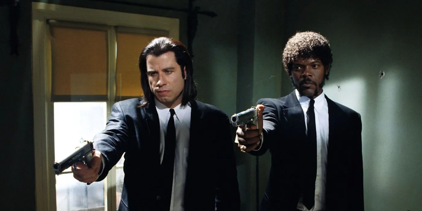 Scena da Pulp Fiction con John Travolta e Samuel L. Jackson