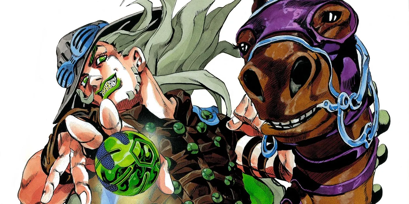 Gyro Zeppeli utilise son pouvoir Spin