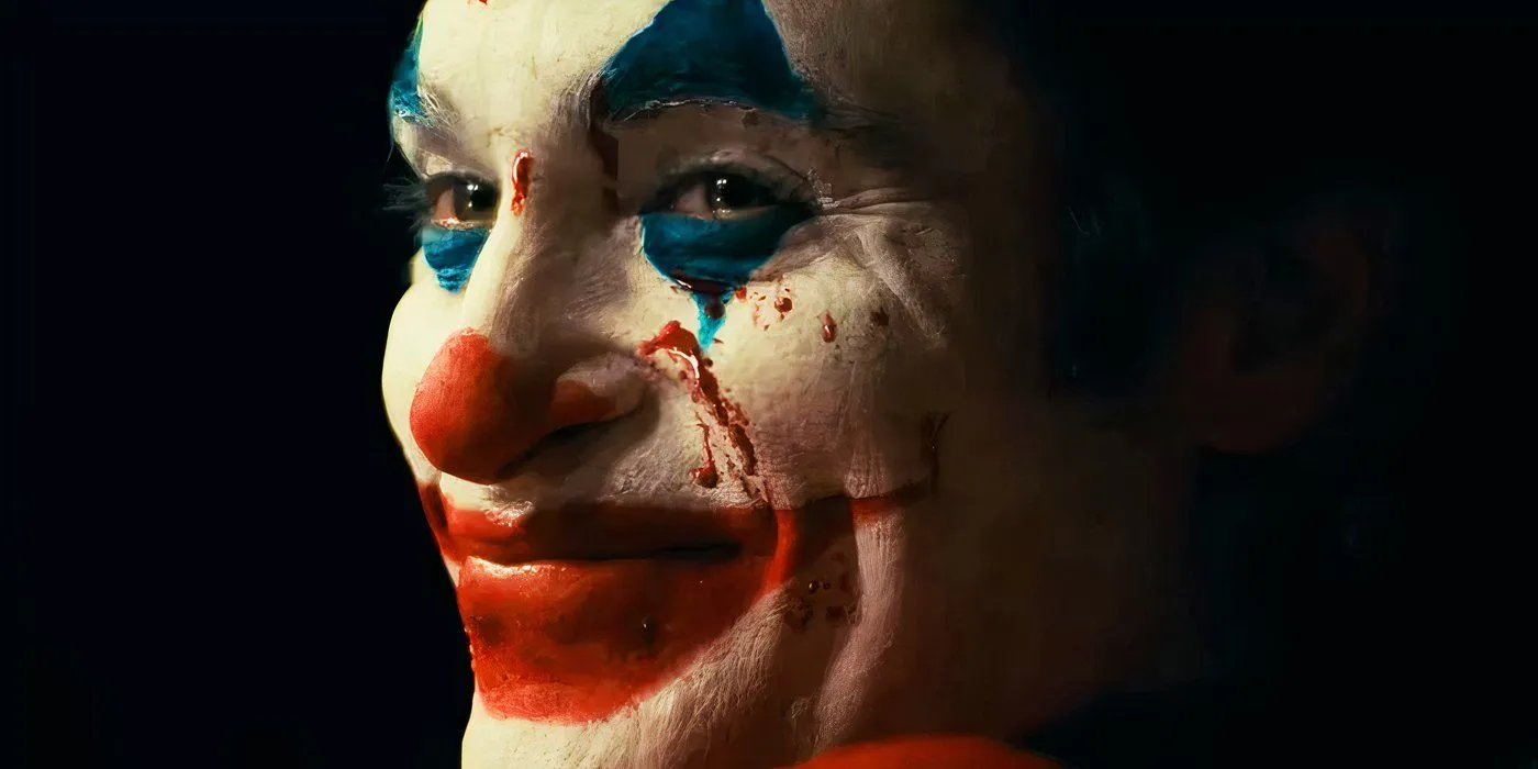 Joker ricoperto di sangue alla fine del Joker del 2019