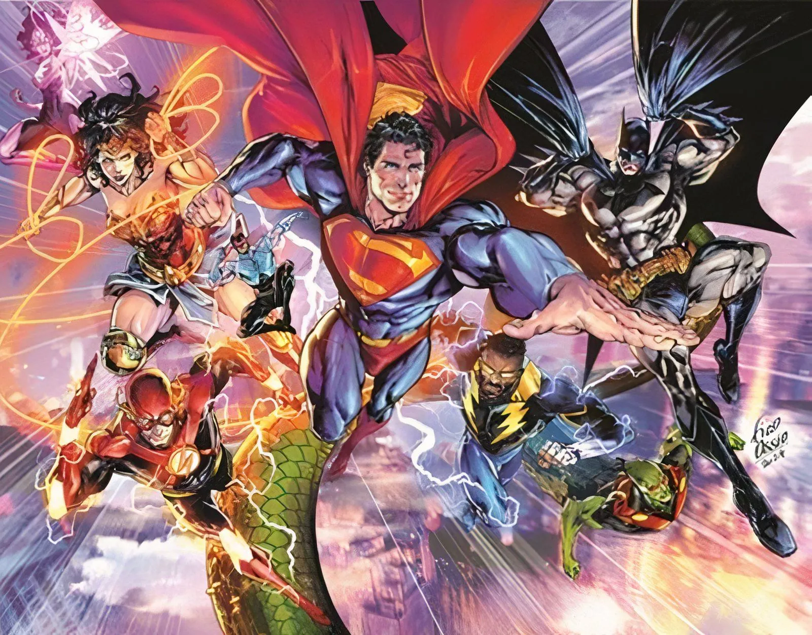 Copertina variante Justice League Unlimited #4