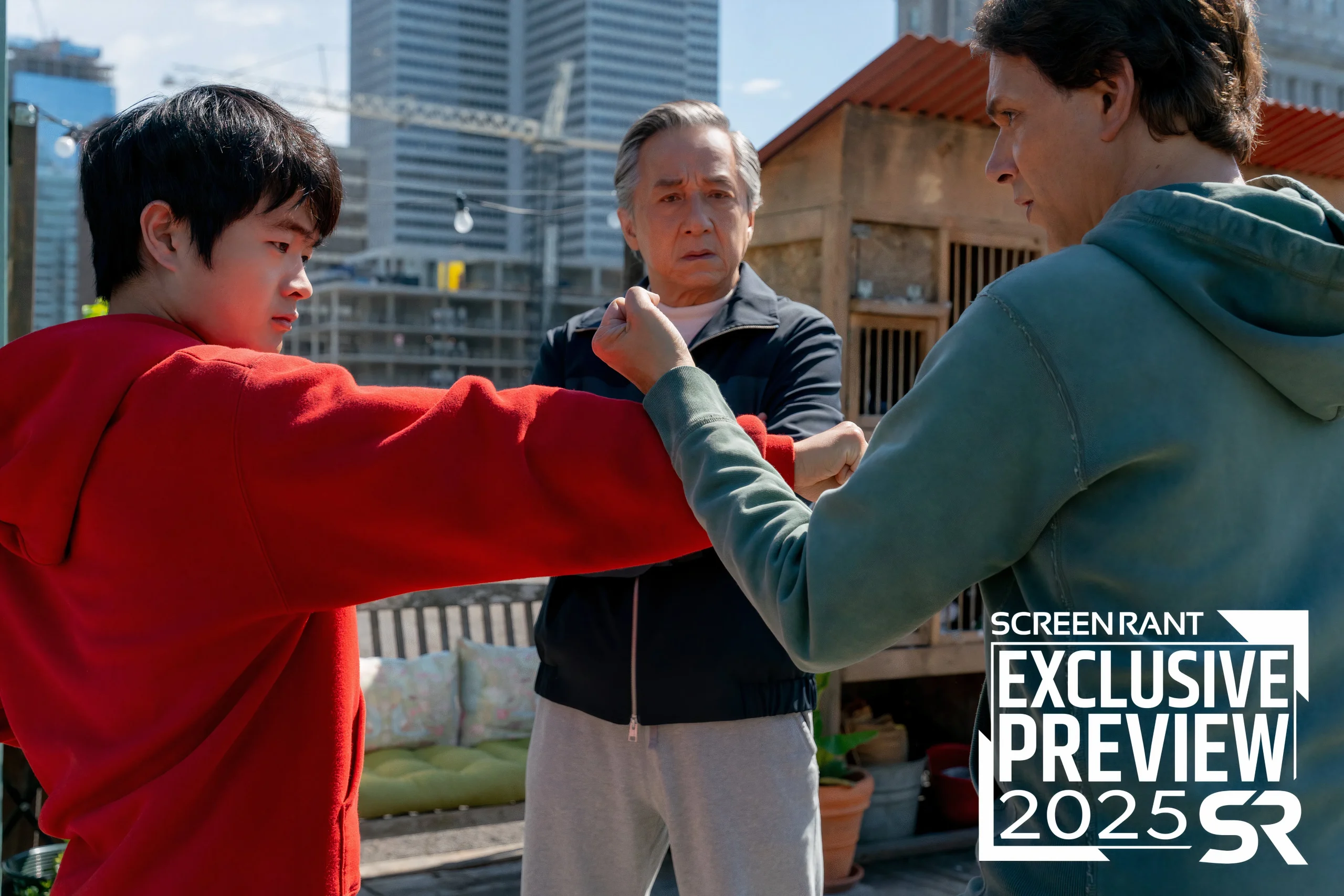 Karate Kid Legends 2025 ScreenRant Anteprima esclusiva del film Ancora Li Fong che si allena con Daniel e il signor Han