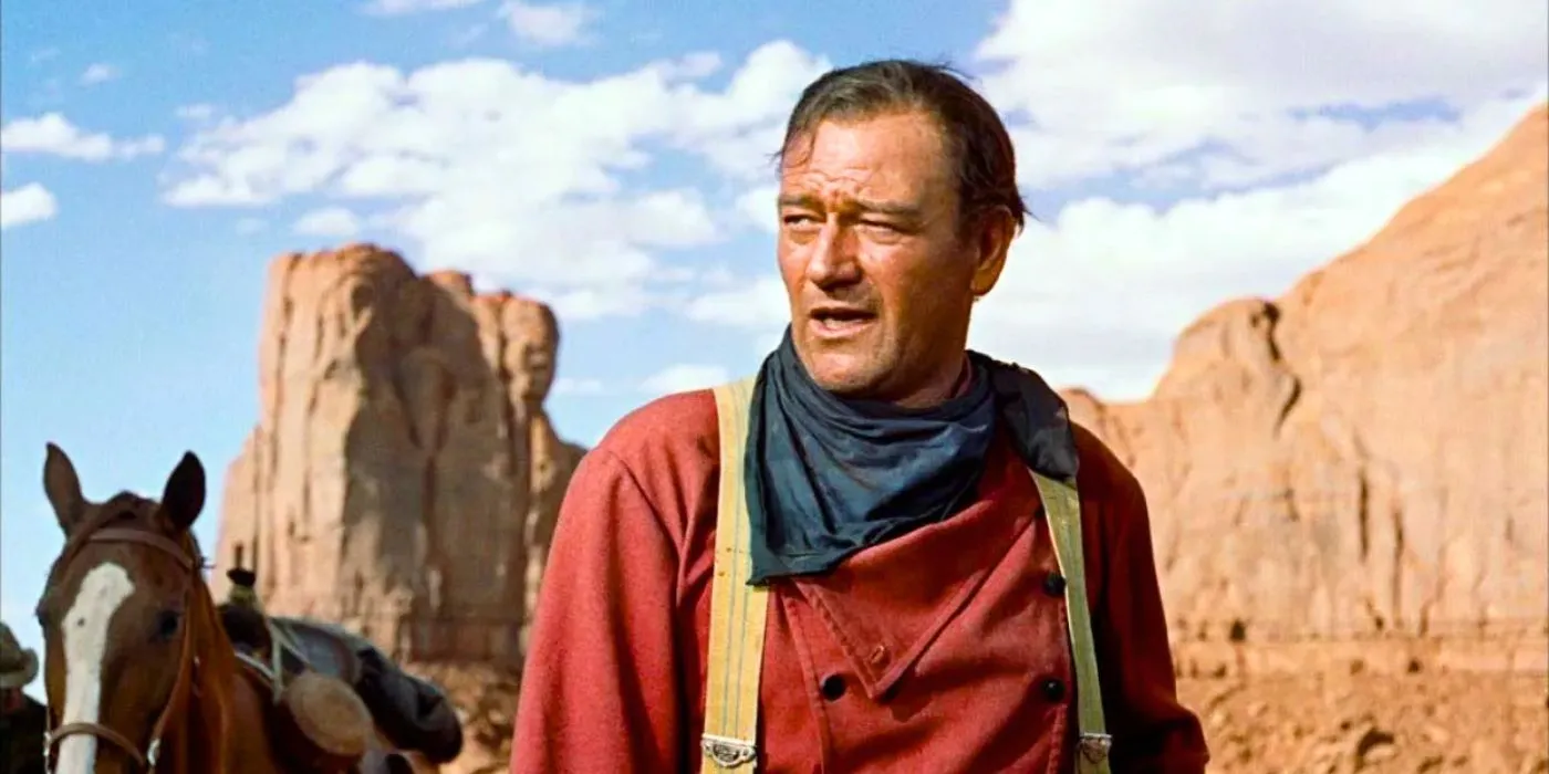 John Wayne in einer klassischen Szene