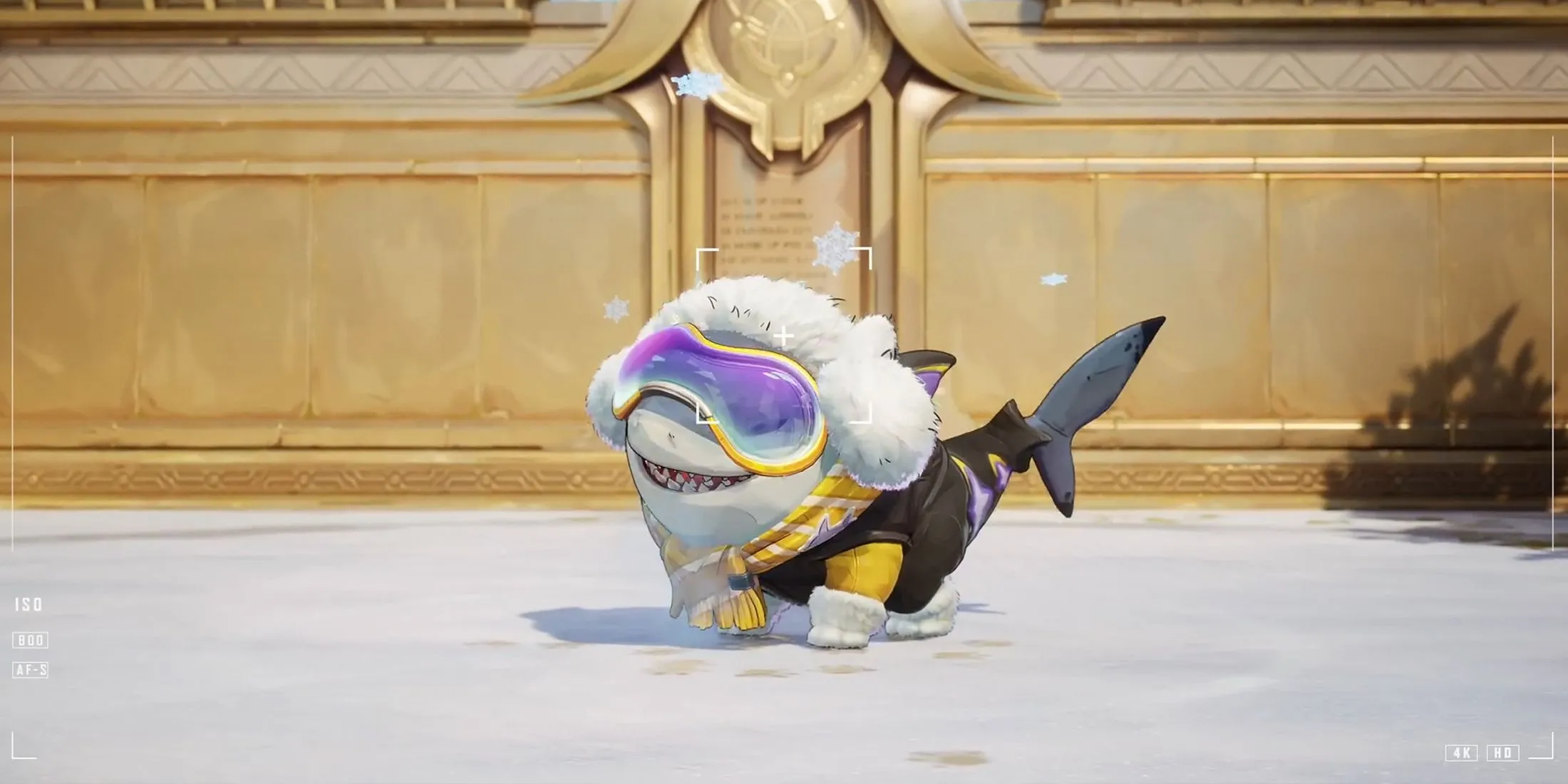 Jeff the Land Shark during the Winter Celebration event