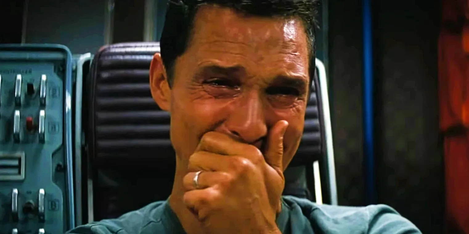 Matthew McConaughey emotional scene in Interstellar