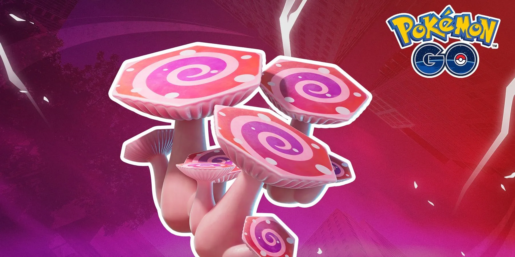 Arte promocional de Max Mushrooms de uma postagem do blog Pokémon GO apresentando Gigantamax Lapras