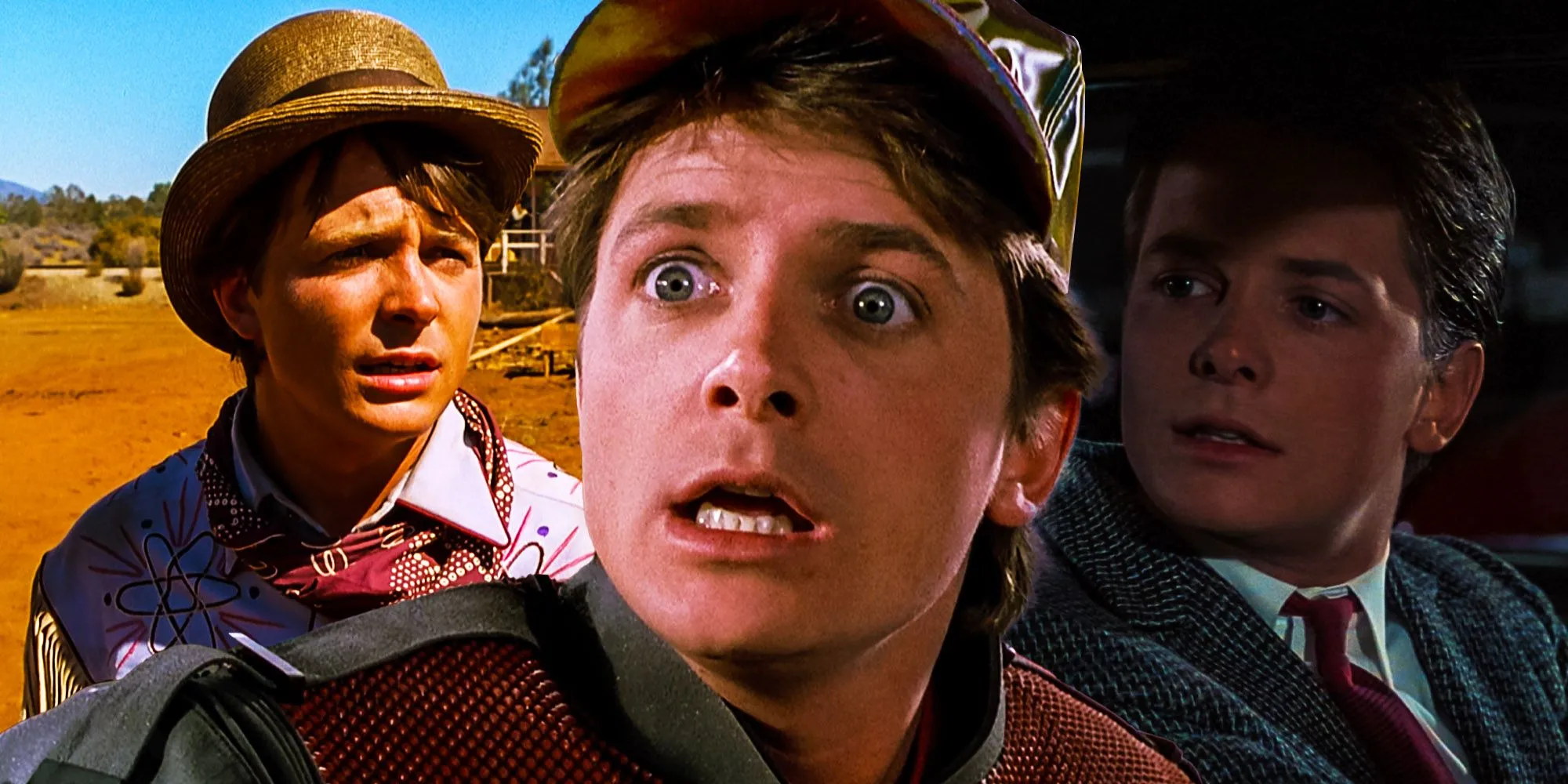 Michael J Fox jako Marty McFly w filmie Powrót do przyszłości III