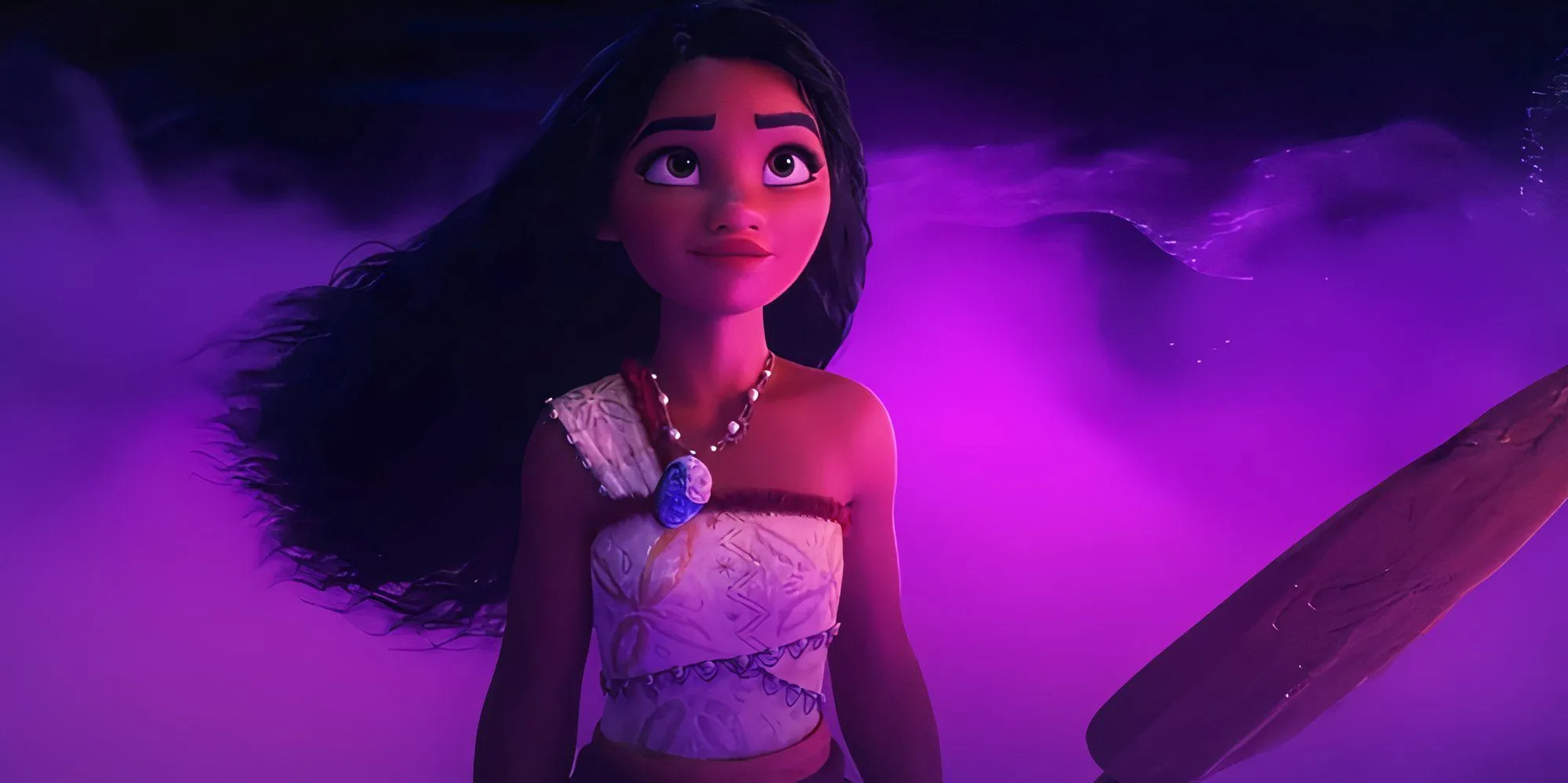 L'actrice Auli'i Cravalho dans le rôle de Moana dans Moana 2.