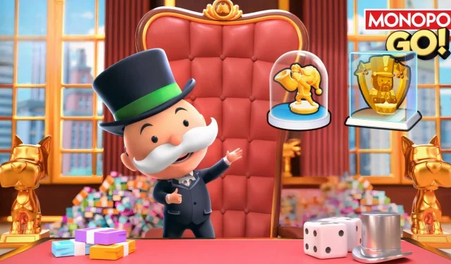 Guía de Monopoly GO: Desbloquea la ficha dorada de Saxy Santa y el escudo dorado de Cascanueces