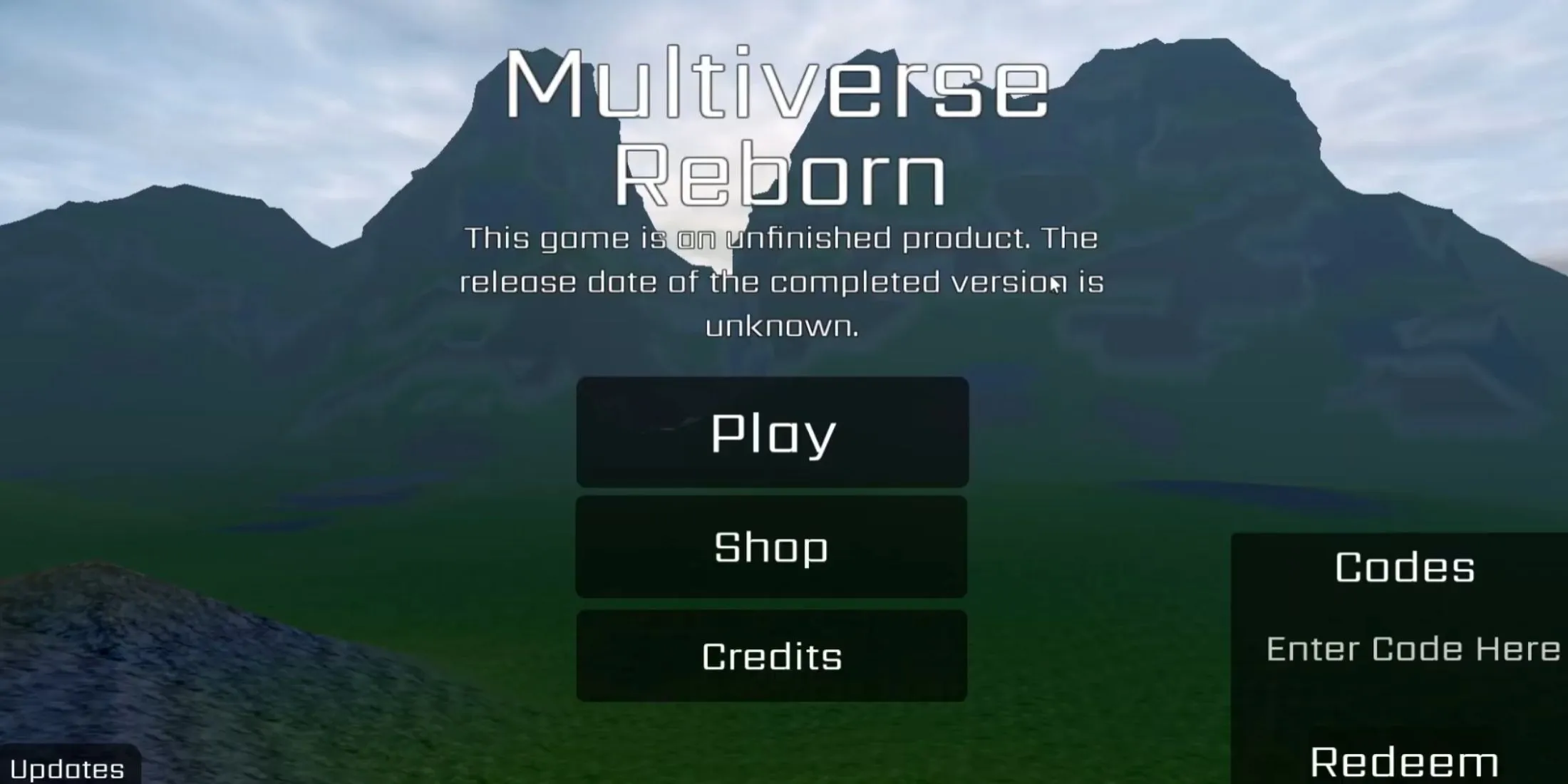 Multiverse Reborn the codes tab