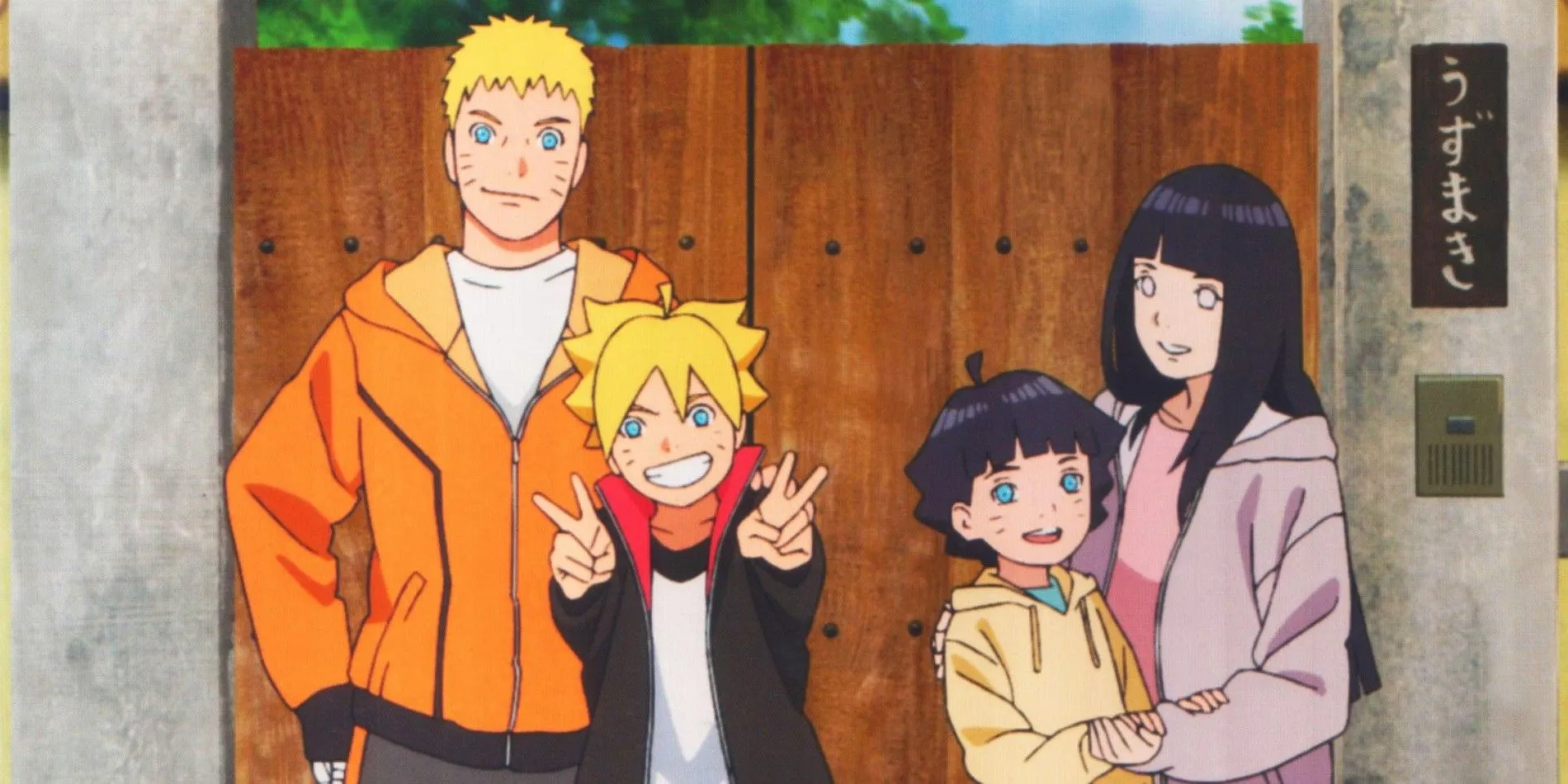 Naruto, Hinata, Boruto, and Himawari