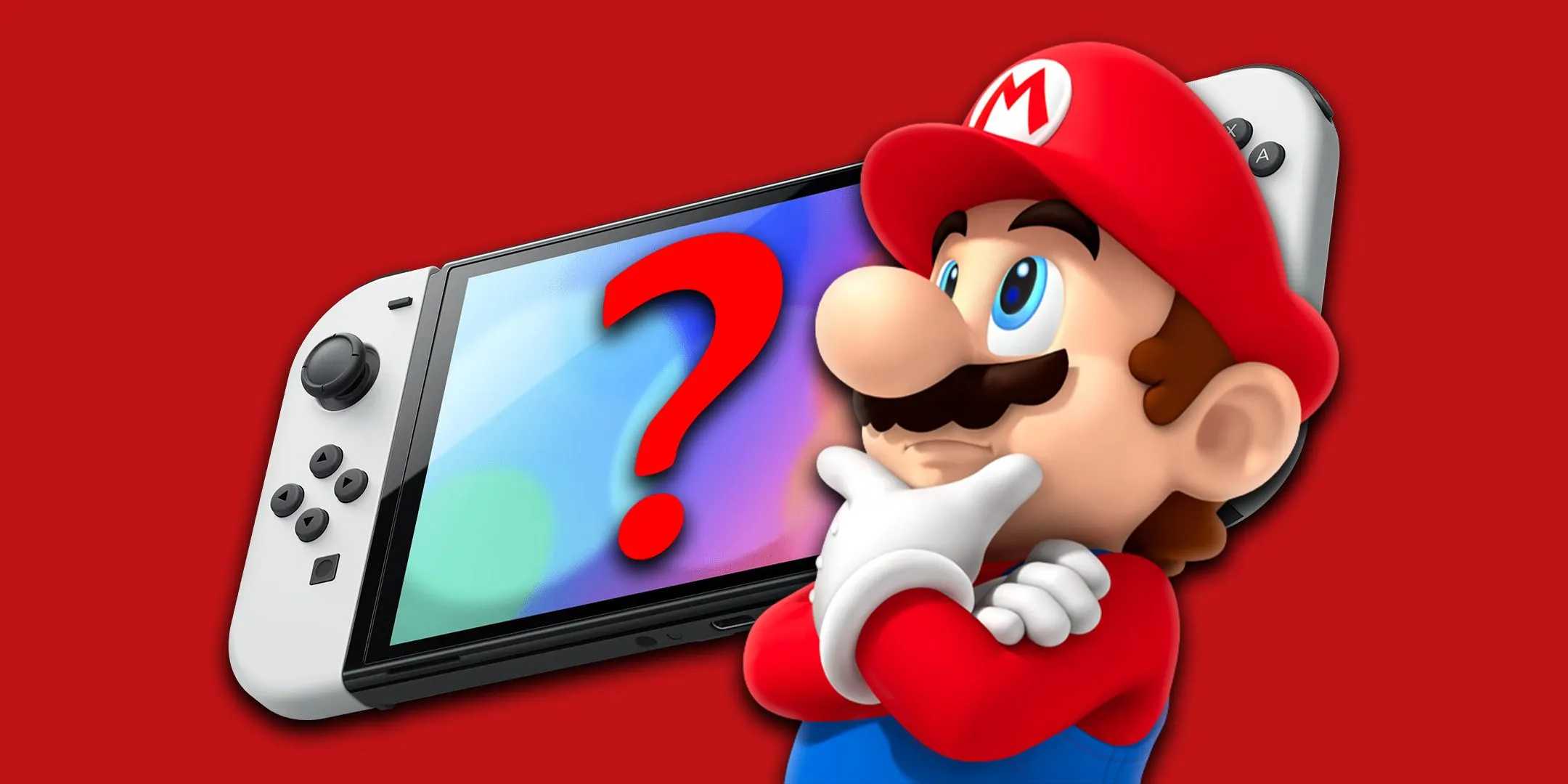 Mario zastanawia się nad konsolą Nintendo Switch