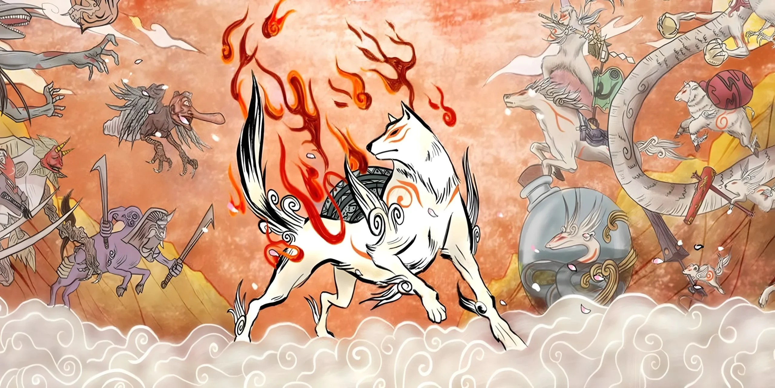 Plano de fundo da área de trabalho Okami