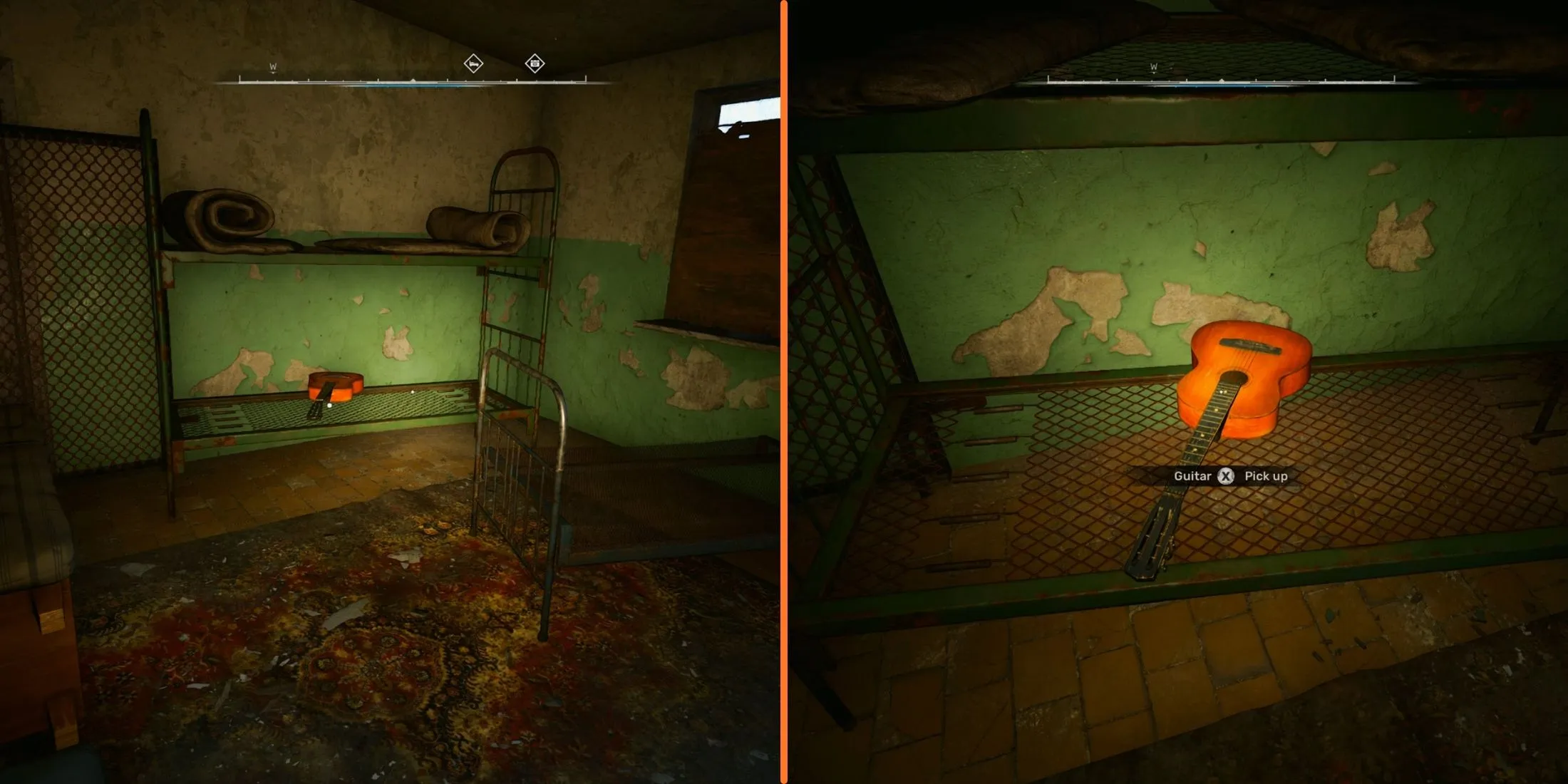 Guitarra na cama em Stalker 2