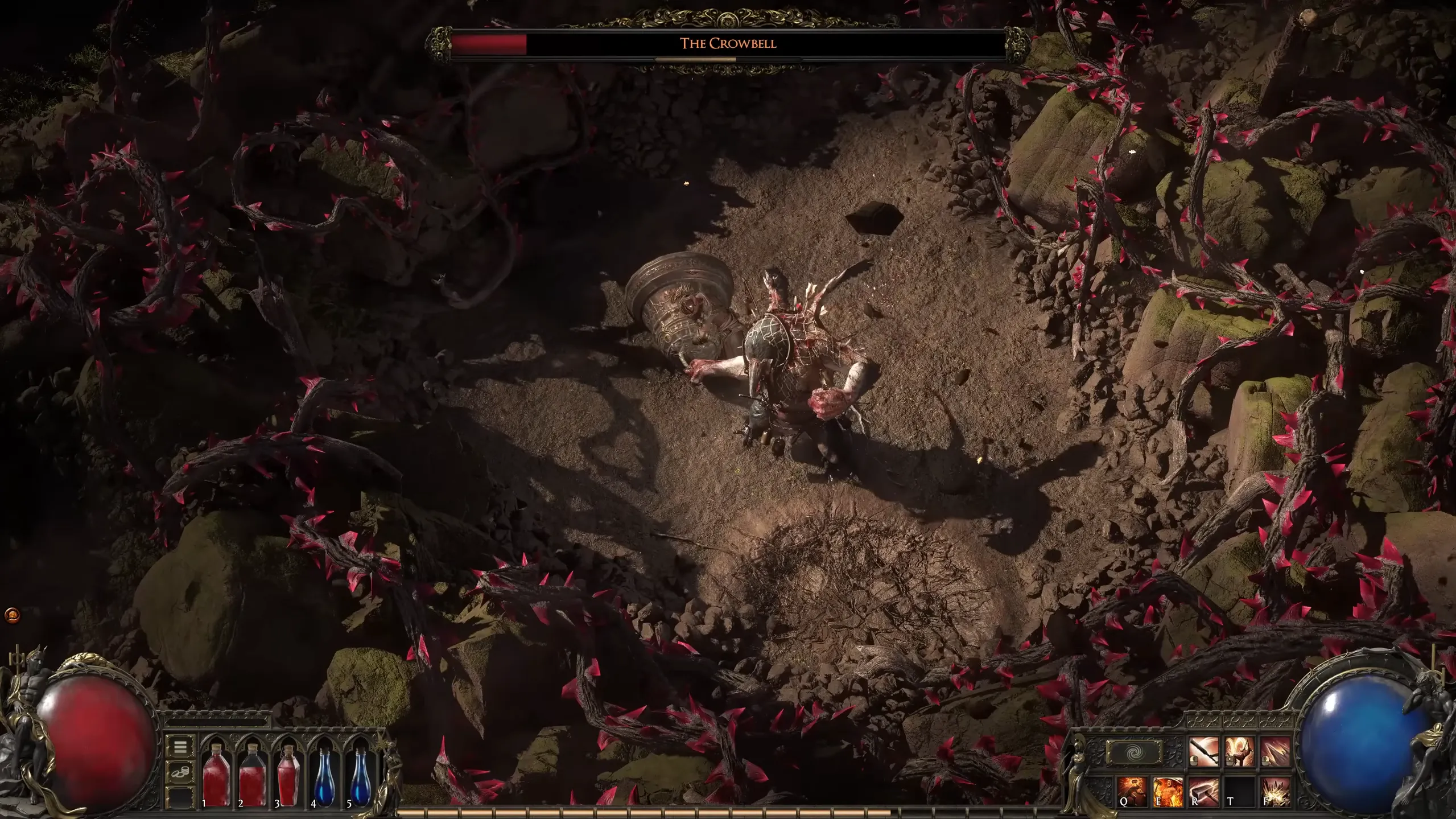 Combat de boss dans Path of Exile 2