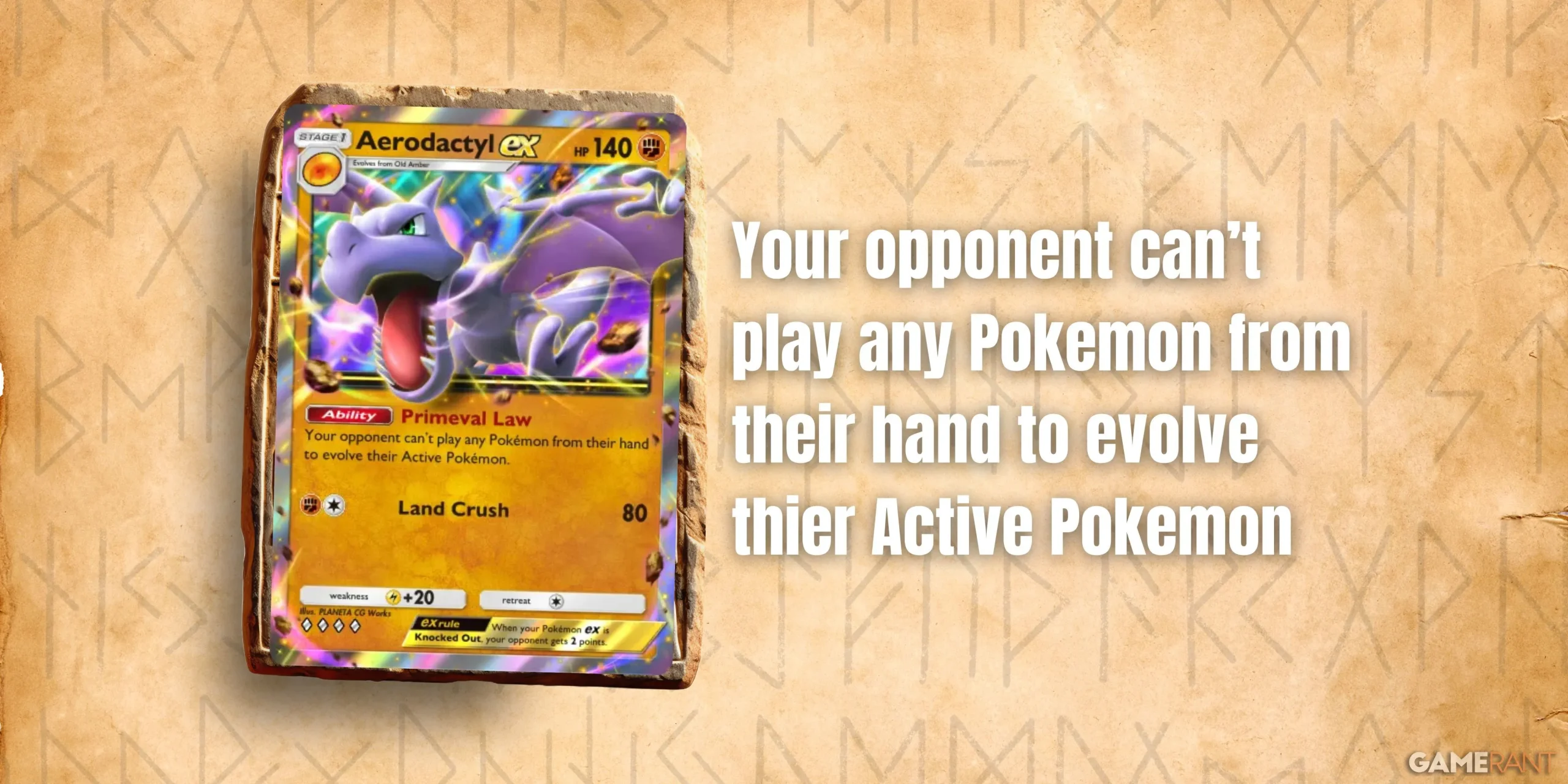 Habilidade ex de Aerodactyl no Pokémon TCG Pocket.