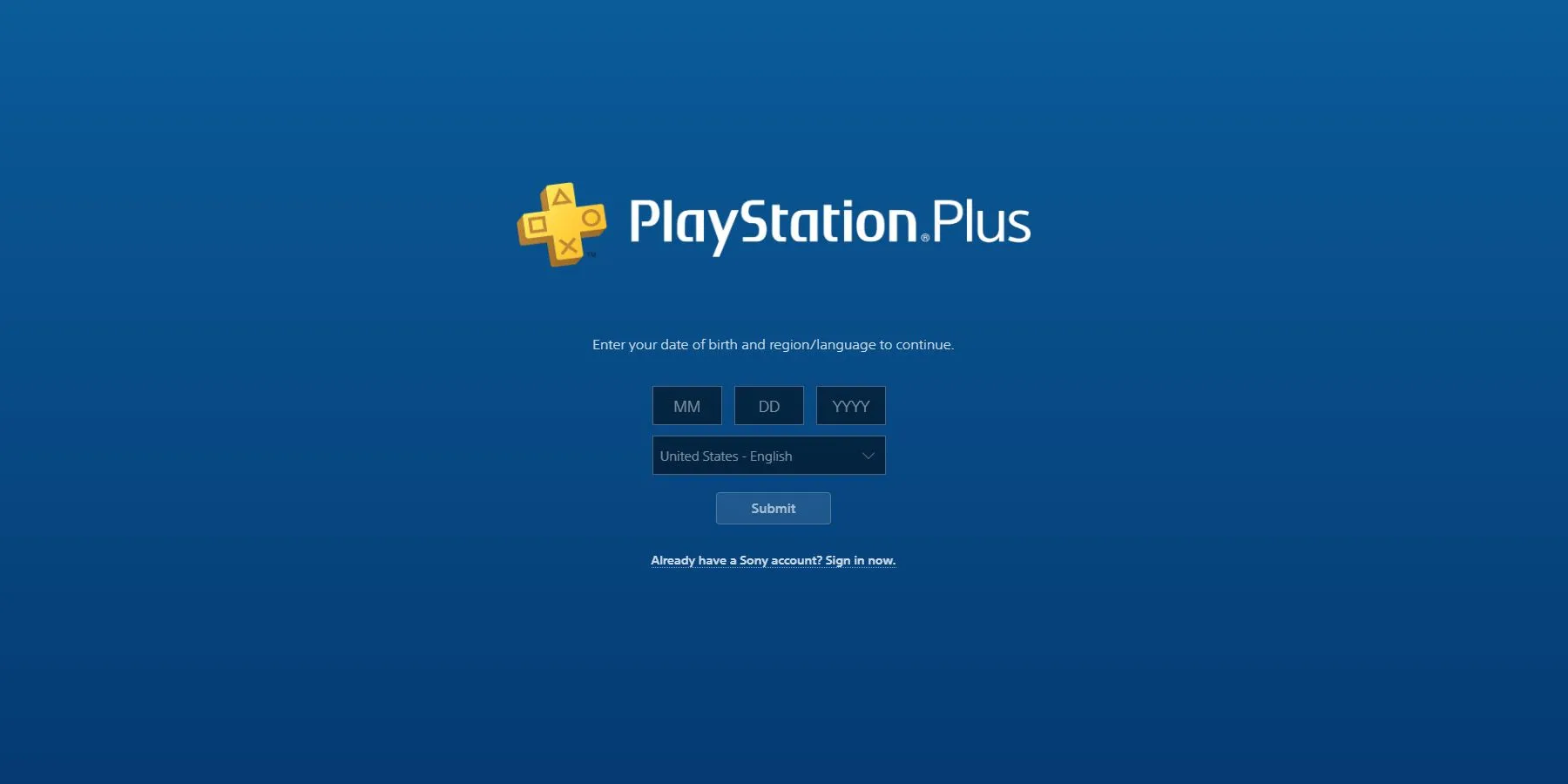 Entrar no aplicativo PS Plus