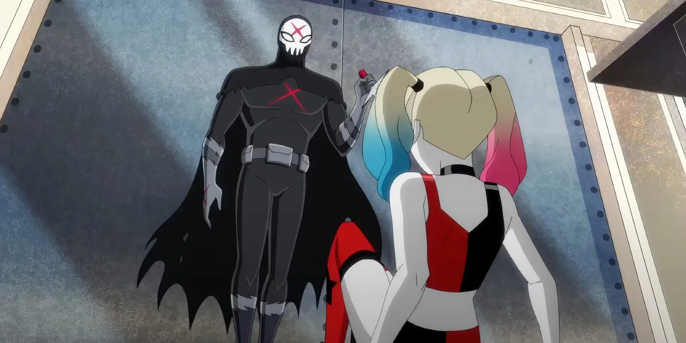 X rouge dans Harley Quinn