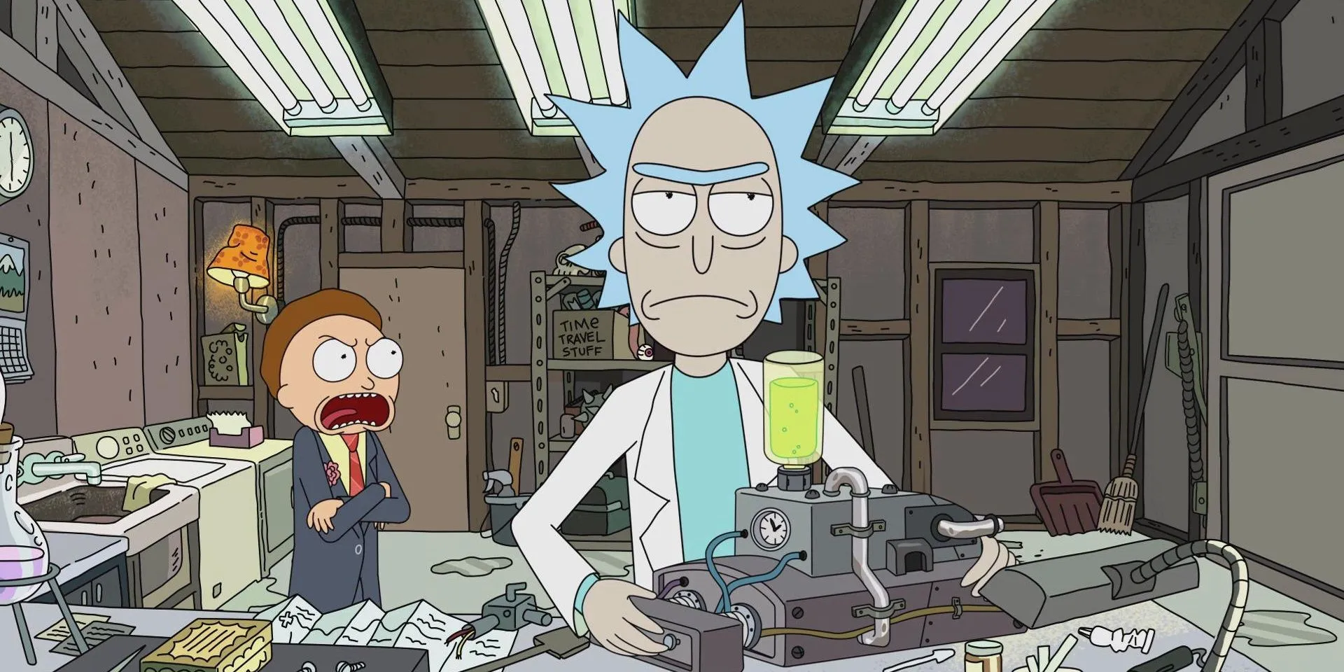 Rick sembra non essere impressionato da Morty in Rick and Morty