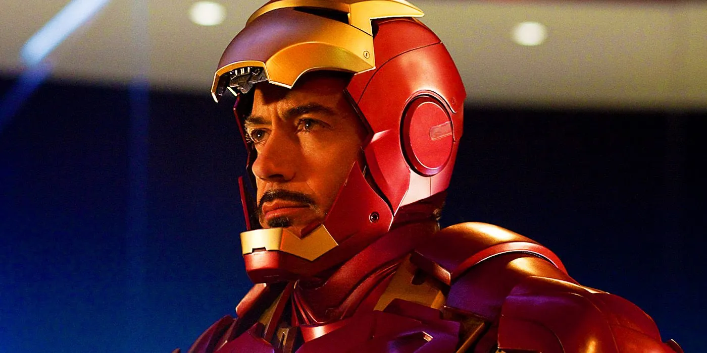 Robert Downey Jr. in costume da Iron Man