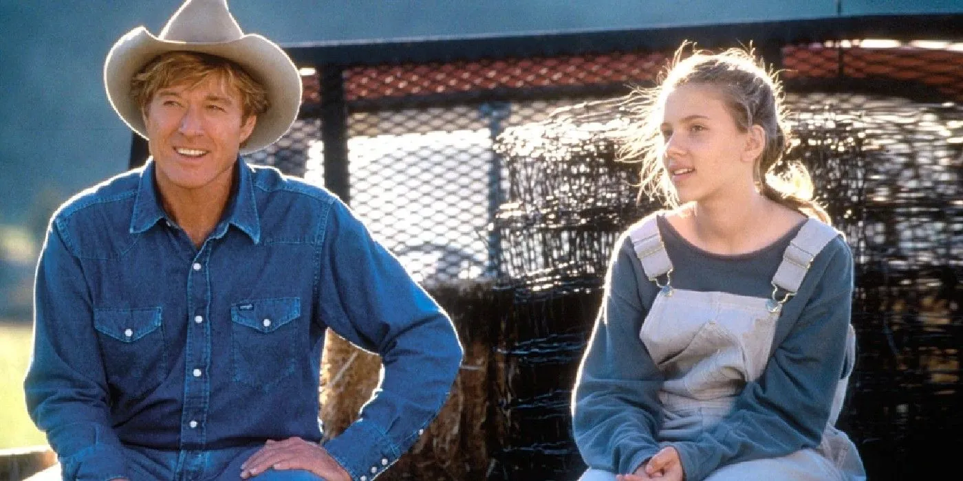 Robert Redford and Scarlett Johansson in The Horse Whisperer